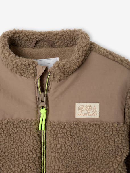 Zip-up jacket for baby boys taupe - vertbaudet enfant 