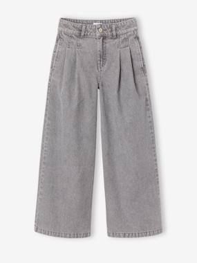 Wide-leg jeans for girls - vertbaudet enfant -Wide-leg jeans for girls