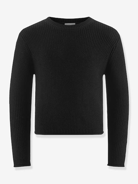 Pull fille Happy Girls noir+vert sauge - vertbaudet enfant 