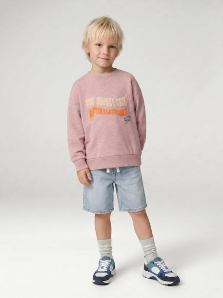 Crewneck sweatshirt for boys pale pink - vertbaudet enfant 