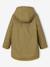 Long hooded raincoat for girls khaki - vertbaudet enfant 