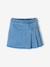 Jupe short fille plissée bleu moyen - vertbaudet enfant 