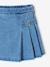 Jupe short fille plissée bleu moyen - vertbaudet enfant 