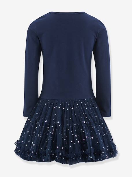Happy Girls ballerina dress with tulle skirt for girls navy blue - vertbaudet enfant 