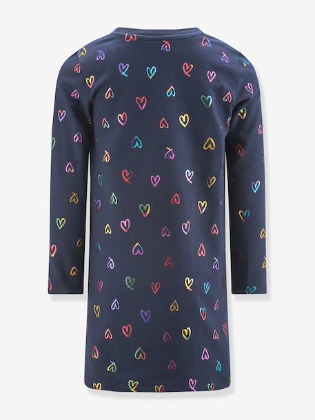Robe avec cœurs et cupcake fille Happy Girls marine+rose bonbon - vertbaudet enfant 