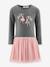 Happy Girls dress with tulle skirt and ballerina print for girls grey - vertbaudet enfant 