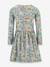 Robe avec biches et fleurs fille Happy Girls bordeaux+vert sauge - vertbaudet enfant 