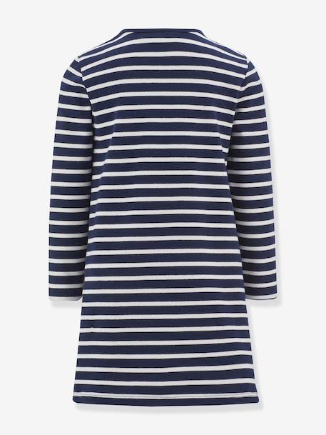 Robe rayée avec chouette fille Happy Girls marine+rose nude - vertbaudet enfant 