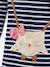 Happy Girls striped dress with owl for girls navy blue+nude pink - vertbaudet enfant 