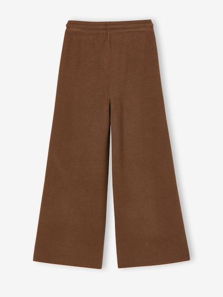 Wide-leg trousers for girls chocolate - vertbaudet enfant 