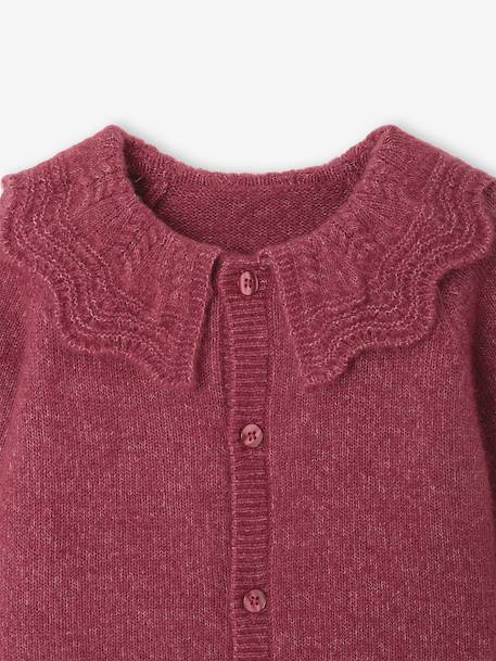 Long-sleeved cardigan for baby girls raspberry pink - vertbaudet enfant 