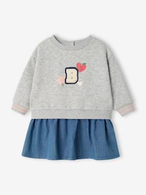 -Dress with long sleeves for baby girls