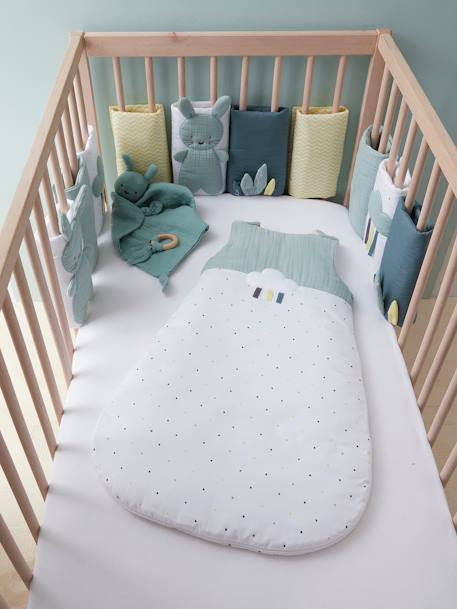 Breathable Cot Bumper, MENTHE A L'EAU Green - vertbaudet enfant 