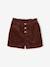 Short en velours forme paperbag fille bleu canard+camel+cannelle+chocolat+gris+mauve+vieux rose - vertbaudet enfant 