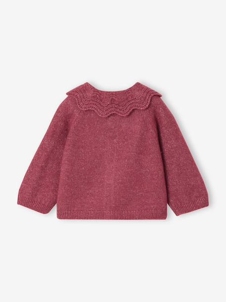 Long-sleeved cardigan for baby girls raspberry pink - vertbaudet enfant 