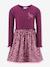 Happy Girls dress with printed skirt and message for girls bordeaux red - vertbaudet enfant 