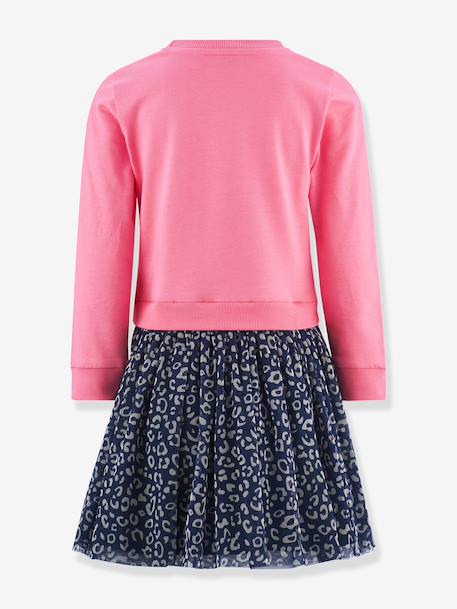 Happy Girls dress with leopard tulle skirt for girls sweet pink+vanilla - vertbaudet enfant 