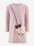 Happy Girls striped dress with owl for girls navy blue+nude pink - vertbaudet enfant 