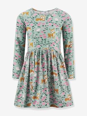 -Robe avec biches et fleurs fille Happy Girls