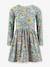 Robe avec biches et fleurs fille Happy Girls bordeaux+vert sauge - vertbaudet enfant 