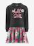 Robe avec message fille Happy Girls anthracite - vertbaudet enfant 