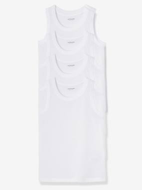 Garçon-Lot 4 débardeurs maillot de corps BASICS