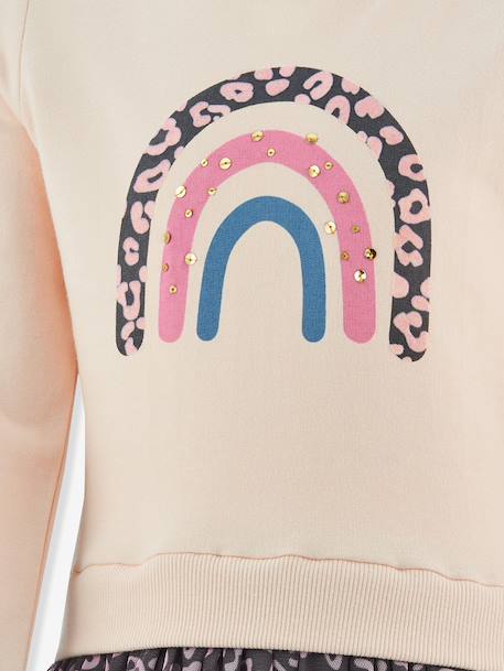 Robe avec jupe en tulle léopard fille Happy Girls rose bonbon+vanille - vertbaudet enfant 