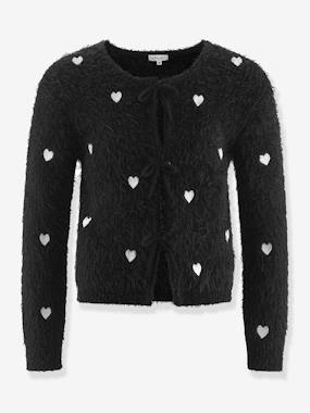 Cardigan avec cœurs fille Happy Girls - vertbaudet enfant -Cardigan avec cœurs fille Happy Girls