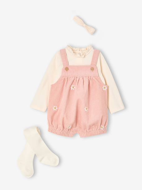 Ensemble 4 pièces bébé fille rose pâle - vertbaudet enfant 