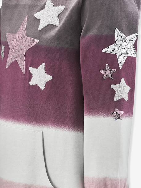 Robe à capuche avec étoiles fille Happy Girls rose nude - vertbaudet enfant 