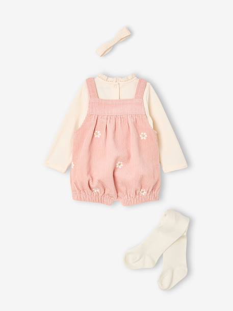 4-piece set for baby girls pale pink - vertbaudet enfant 