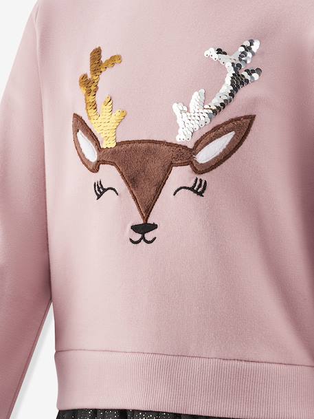 Happy Girls sequin reindeer dress for girls nude pink - vertbaudet enfant 