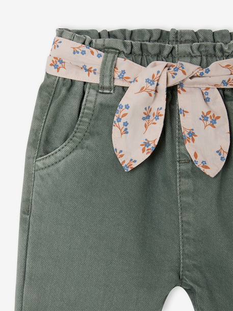 Paperbag trousers for baby girls 6729 - vertbaudet enfant 