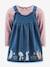 Happy Girls denim dress and long-sleeved T-shirt set for girls denim blue - vertbaudet enfant 