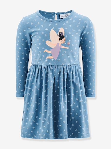 Happy Girls fairy print dress for girls sky blue - vertbaudet enfant 