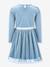 Happy Girls tulle dress with circus embroidery for girls sky blue - vertbaudet enfant 