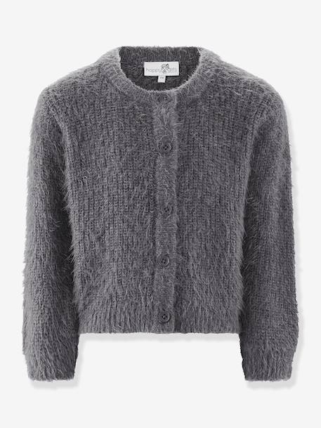 Cardigan fille Happy Girls bordeaux+écru+gris+rose nude - vertbaudet enfant 