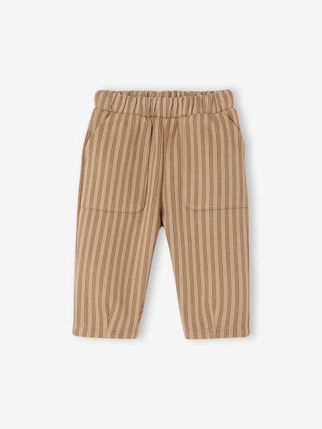 Pantalon large bébé garçon beige - vertbaudet enfant 
