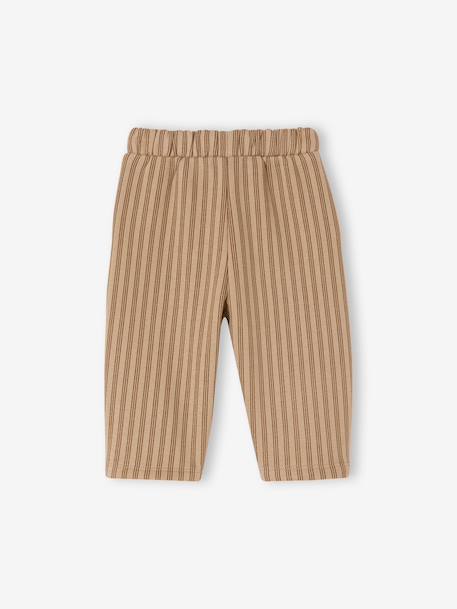 Wide trousers for baby beige - vertbaudet enfant 