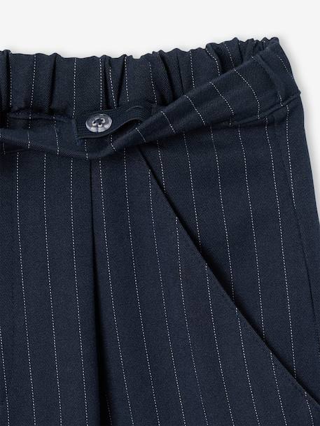 Pantalon tailoring fille gris chiné+marine - vertbaudet enfant 