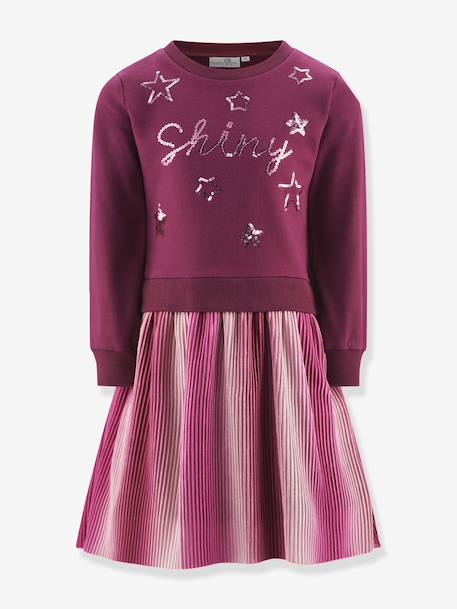 Happy Girls pleated skirt dress for girls bordeaux red - vertbaudet enfant 