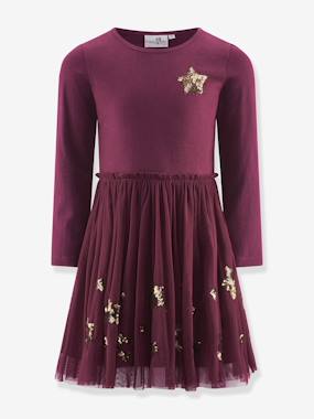 -Happy Girls sequin star tulle dress for girls