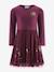 Happy Girls sequin star tulle dress for girls bordeaux red+navy blue - vertbaudet enfant 