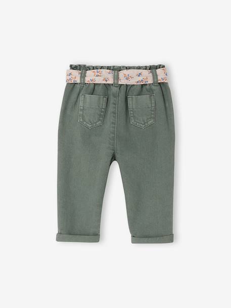 Paperbag trousers for baby girls 6729 - vertbaudet enfant 