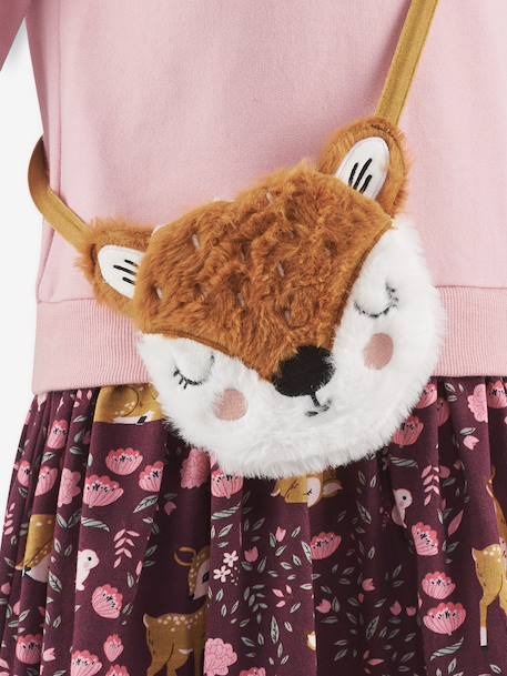 Robe avec sac biche fille Happy Girls rose nude - vertbaudet enfant 
