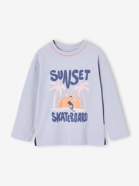 T-shirt manches longues garçon bleu clair - vertbaudet enfant 