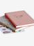 Pack of 2 notebooks and paper stickers navy blue+pale pink - vertbaudet enfant 