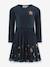 Robe avec étoiles à sequins fille Happy Girls bordeaux+marine - vertbaudet enfant 