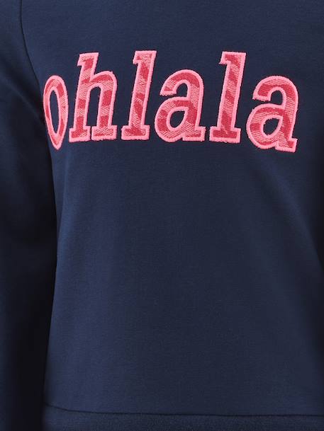 Robe avec inscription Ohlala fille Happy Girls marine - vertbaudet enfant 