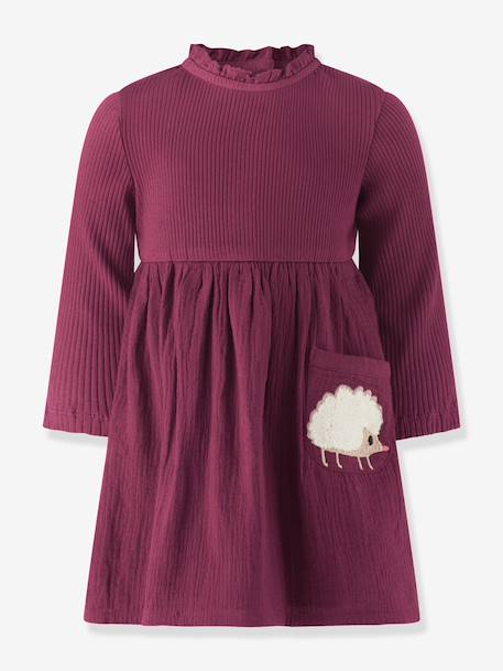 Happy Girls hedgehog dress for girls bordeaux red - vertbaudet enfant 